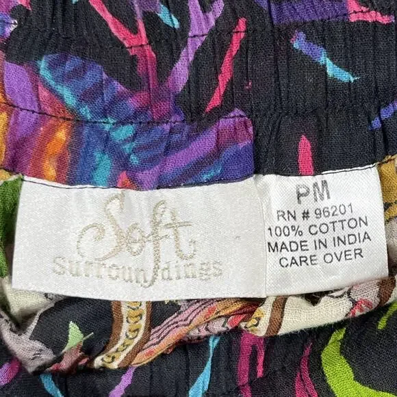 VTG SOFT SURROUNDINGS Boho Gypsy Kamala Jungle Print Maxi Skirt XL - Picture 4 of 8